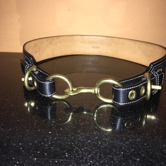 Authentic black coach adjustable belt - Picture 1 of 5